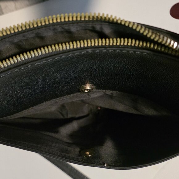 Nine West Crossbody Black with gold trim purse 20" long strap  - Medium - Picture 2 of 6